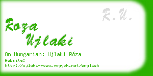 roza ujlaki business card