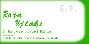 roza ujlaki business card